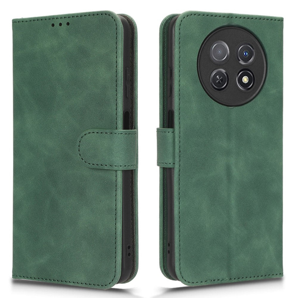 For Huawei Enjoy 60X PU Leather Flip Cover Skin-touch Stand Wallet Phone Case