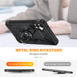 For Samsung Galaxy A34 5G Shockproof TPU+PC Phone Case Ring Kickstand Anti-Scratch Back Cover
