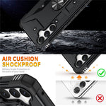 For Samsung Galaxy A34 5G Shockproof TPU+PC Phone Case Ring Kickstand Anti-Scratch Back Cover
