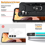 For Samsung Galaxy A34 5G Shockproof TPU+PC Phone Case Ring Kickstand Anti-Scratch Back Cover
