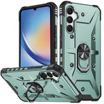 For Samsung Galaxy A34 5G Shockproof TPU+PC Phone Case Ring Kickstand Anti-Scratch Back Cover