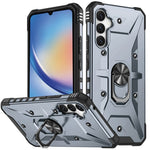 For Samsung Galaxy A34 5G Shockproof TPU+PC Phone Case Ring Kickstand Anti-Scratch Back Cover