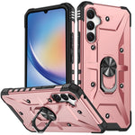 For Samsung Galaxy A34 5G Shockproof TPU+PC Phone Case Ring Kickstand Anti-Scratch Back Cover