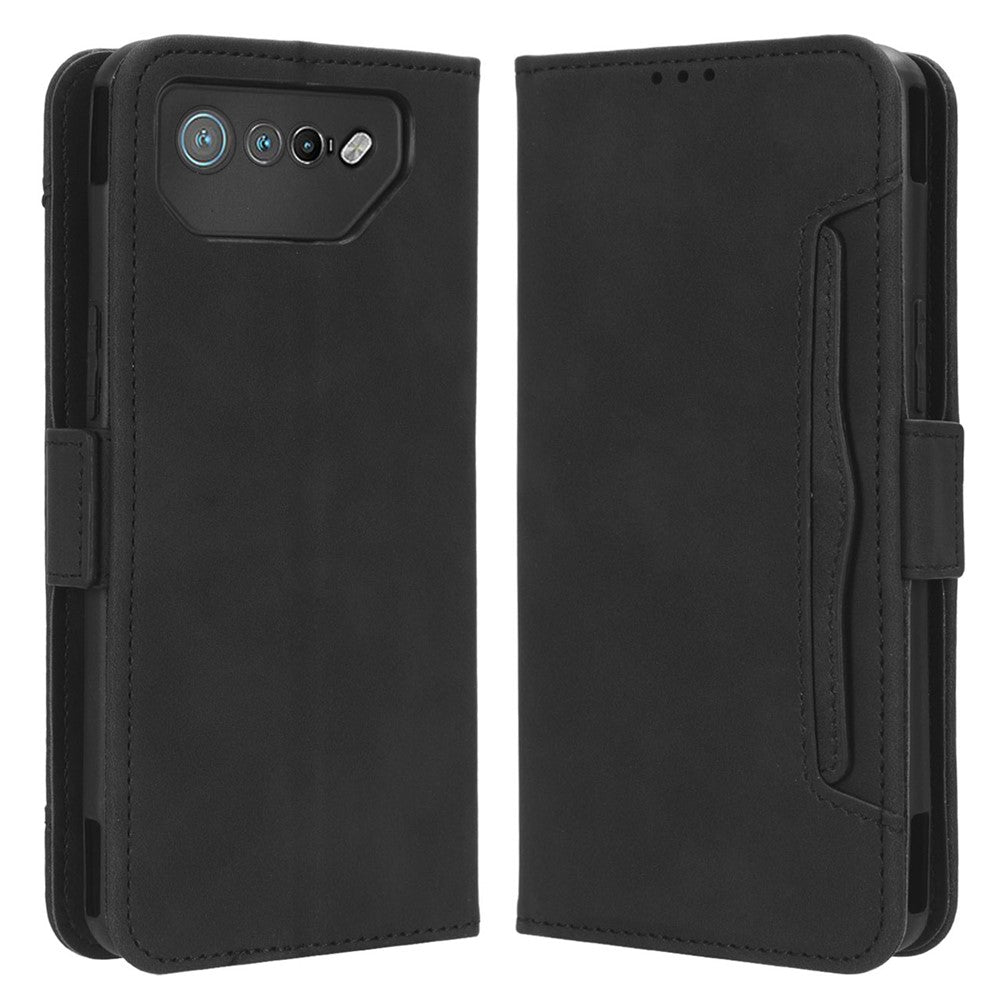 Til Asus ROG Phone 7 5G Anti-Støv Pung Stativ Flere Kortpladser Telefoncover PU Læder Telefonetui