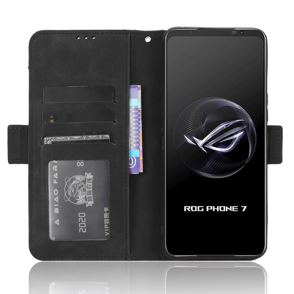 Til Asus ROG Phone 7 5G Anti-Støv Pung Stativ Flere Kortpladser Telefoncover PU Læder Telefonetui