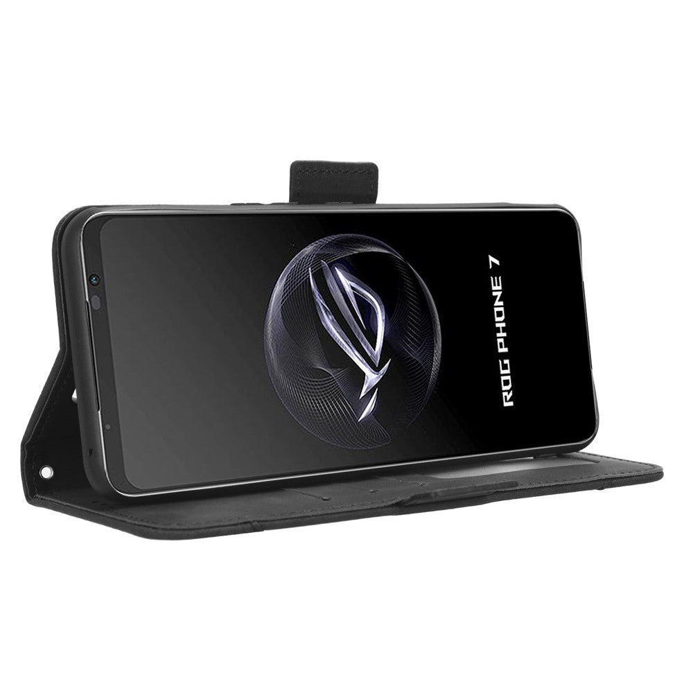 Til Asus ROG Phone 7 5G Anti-Støv Pung Stativ Flere Kortpladser Telefoncover PU Læder Telefonetui