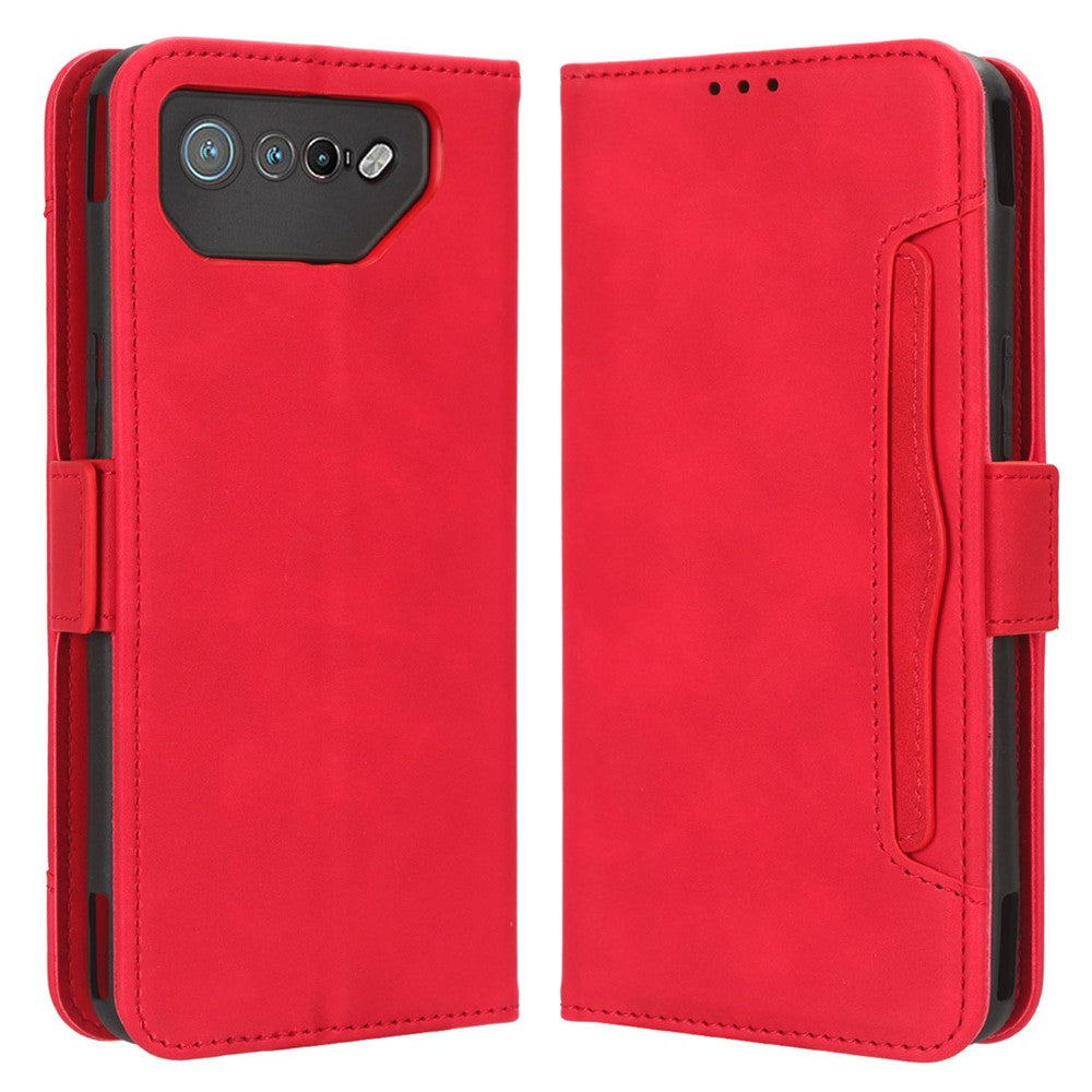 Til Asus ROG Phone 7 5G Anti-Støv Pung Stativ Flere Kortpladser Telefoncover PU Læder Telefonetui