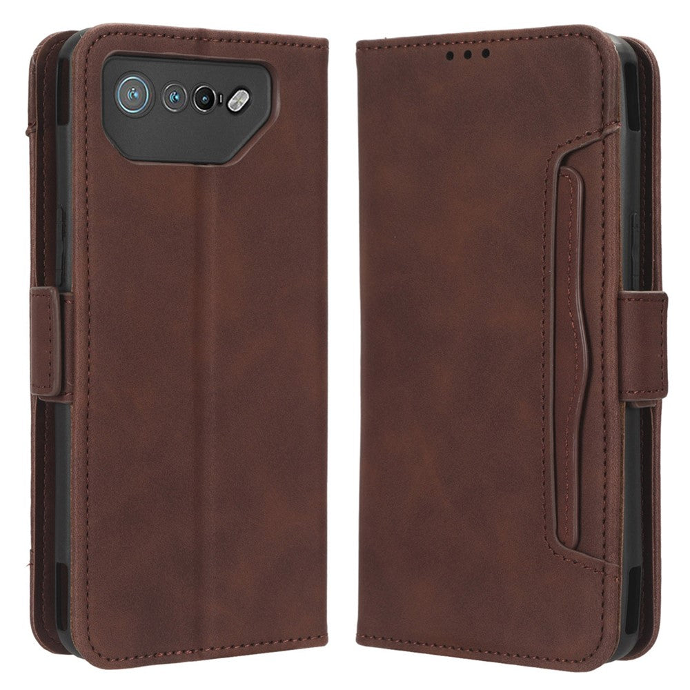 Til Asus ROG Phone 7 5G Anti-Støv Pung Stativ Flere Kortpladser Telefoncover PU Læder Telefonetui