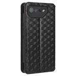 For Asus ROG Phone 7 5G Cell Phone Case Imprinted Rhombus PU Leather Wallet Stand Flip Cover