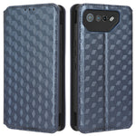 For Asus ROG Phone 7 5G Cell Phone Case Imprinted Rhombus PU Leather Wallet Stand Flip Cover
