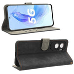 For Honor 90 Lite 5G / X50i 5G RFID Blocking PU Leather Case Cell Phone Wallet Stand Cover with Strap