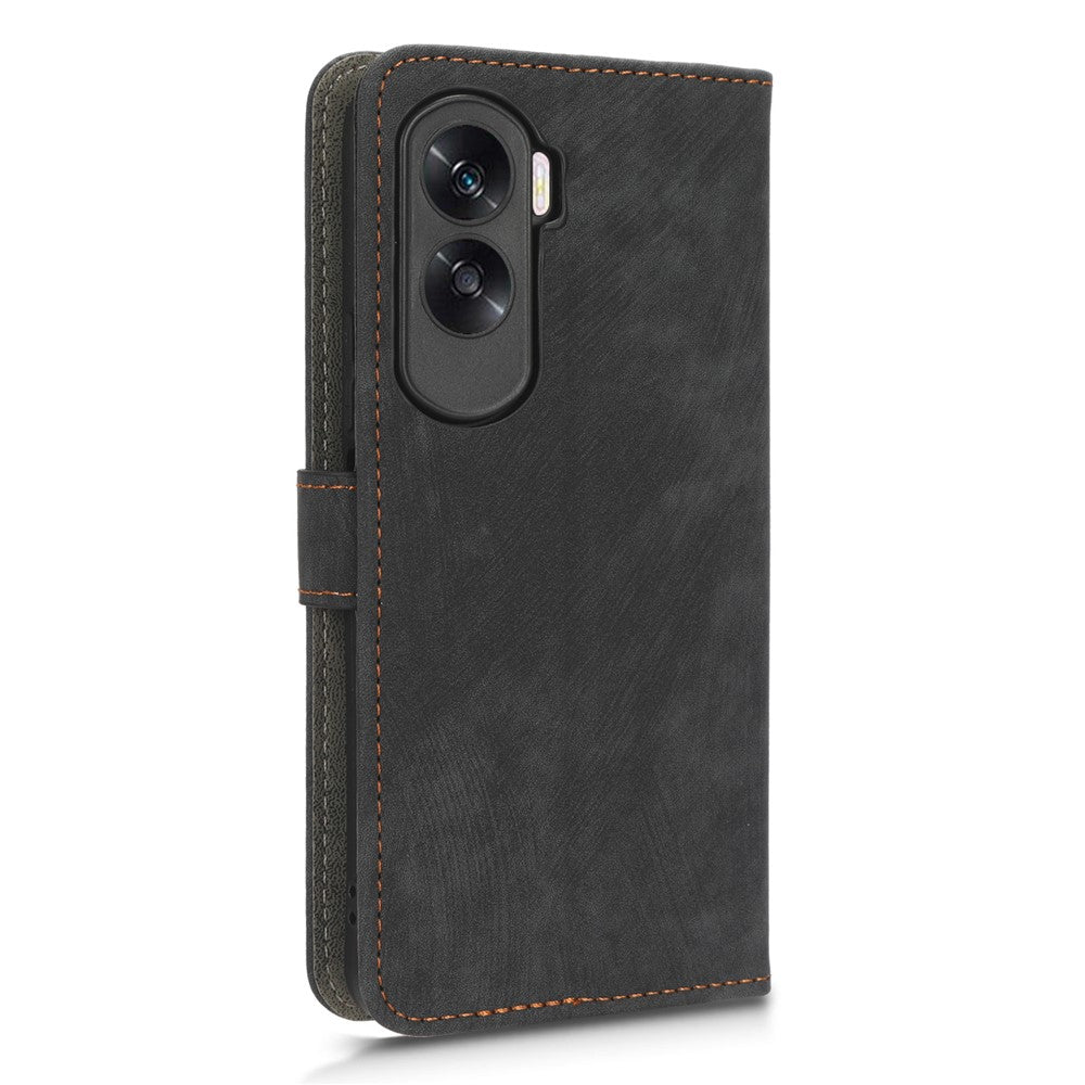 For Honor 90 Lite 5G / X50i 5G RFID Blocking PU Leather Case Cell Phone Wallet Stand Cover with Strap