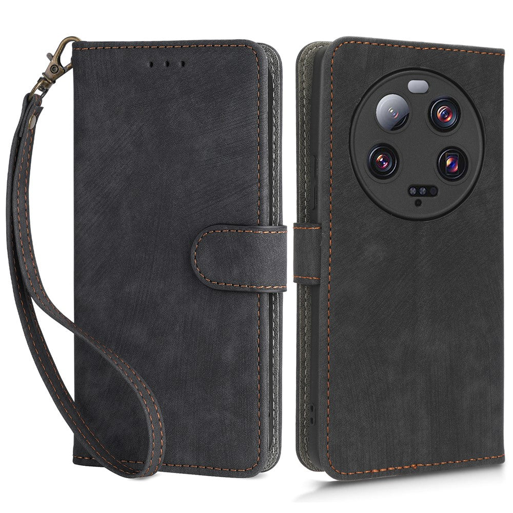 For Xiaomi 13 Ultra Wallet Stand Phone Cover RFID Blocking Leather Phone Case with Strap