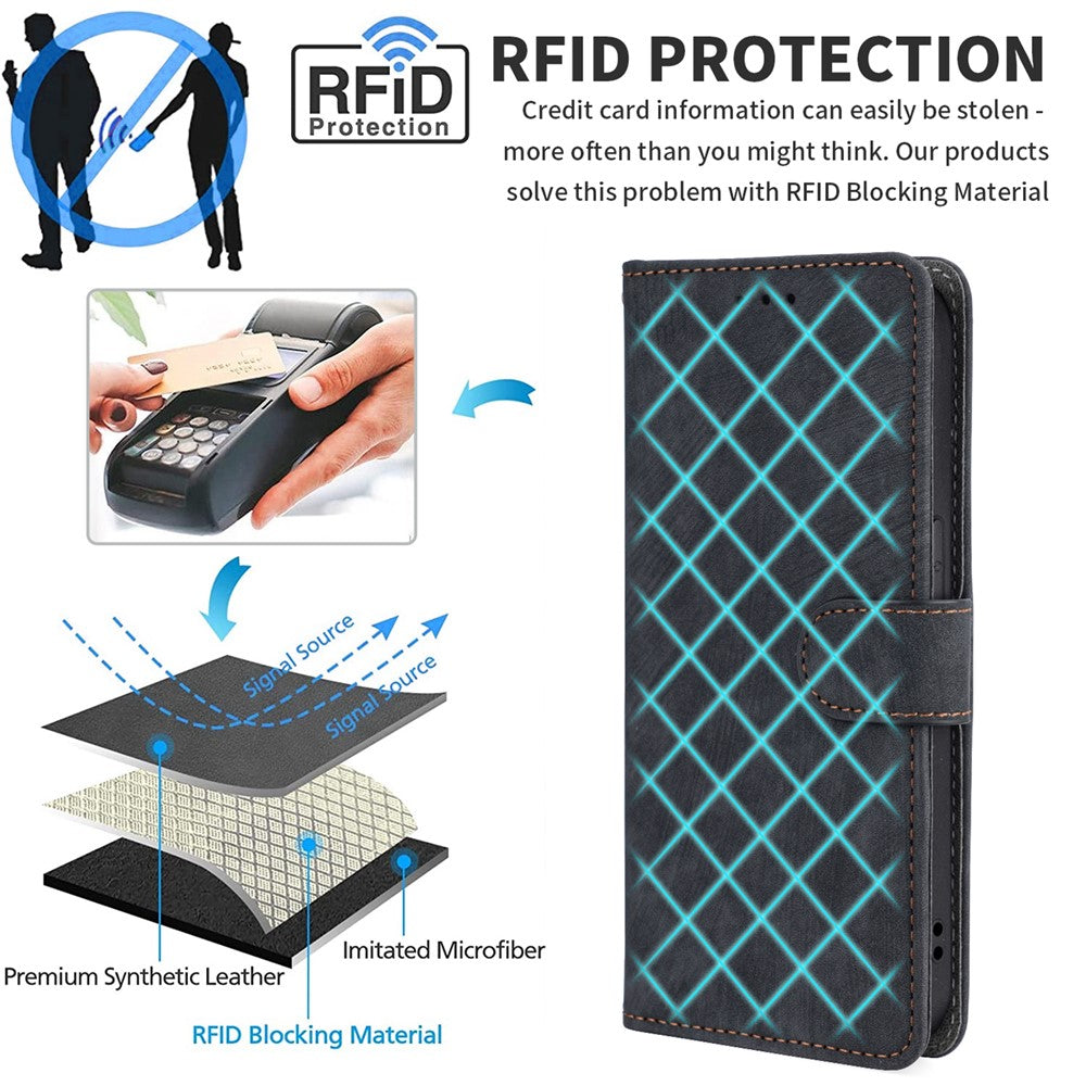 For Xiaomi 13 Ultra Wallet Stand Phone Cover RFID Blocking Leather Phone Case with Strap