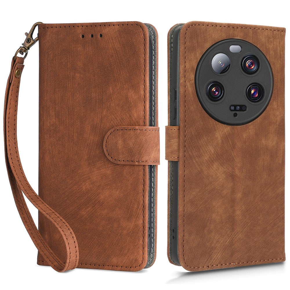For Xiaomi 13 Ultra Wallet Stand Phone Cover RFID Blocking Leather Phone Case with Strap