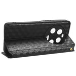 For Xiaomi 13 Ultra Rhombus Imprinted PU Leather Phone Case Wallet Stand Flip Cover