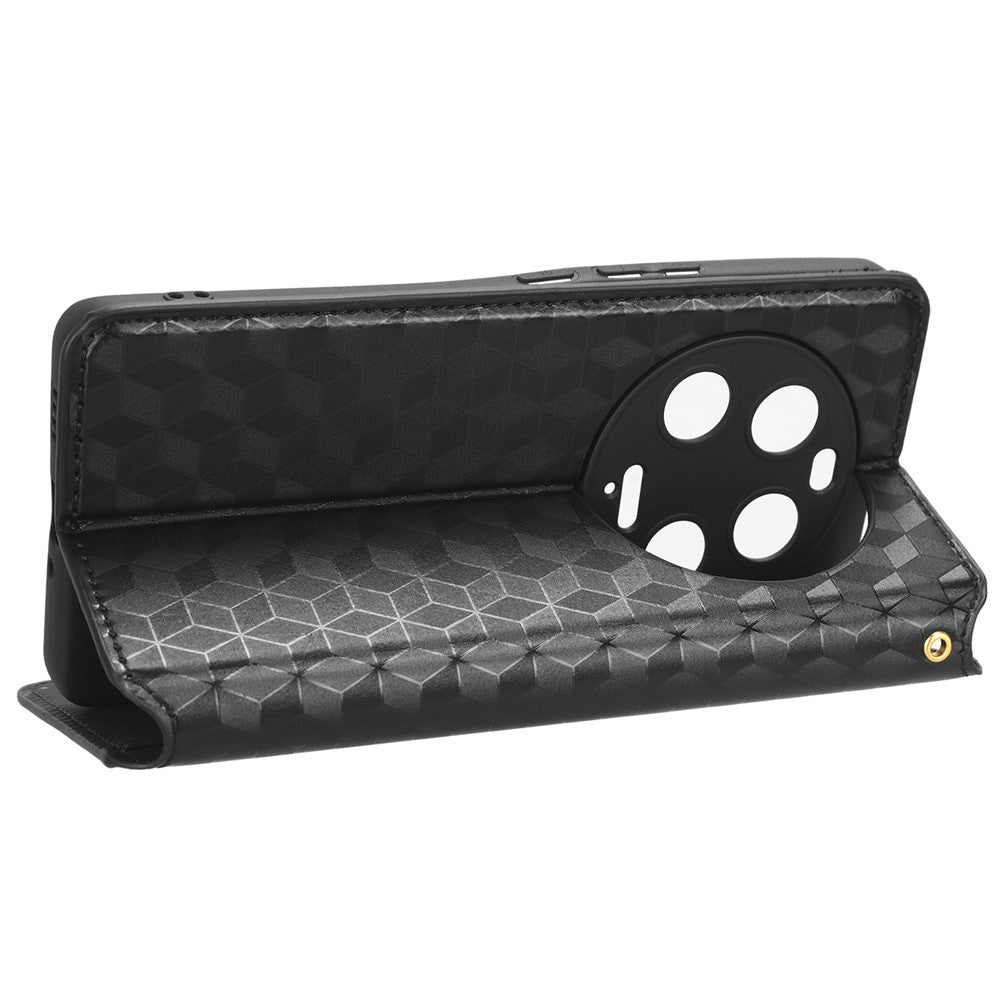 For Xiaomi 13 Ultra Rhombus Imprinted PU Leather Phone Case Wallet Stand Flip Cover