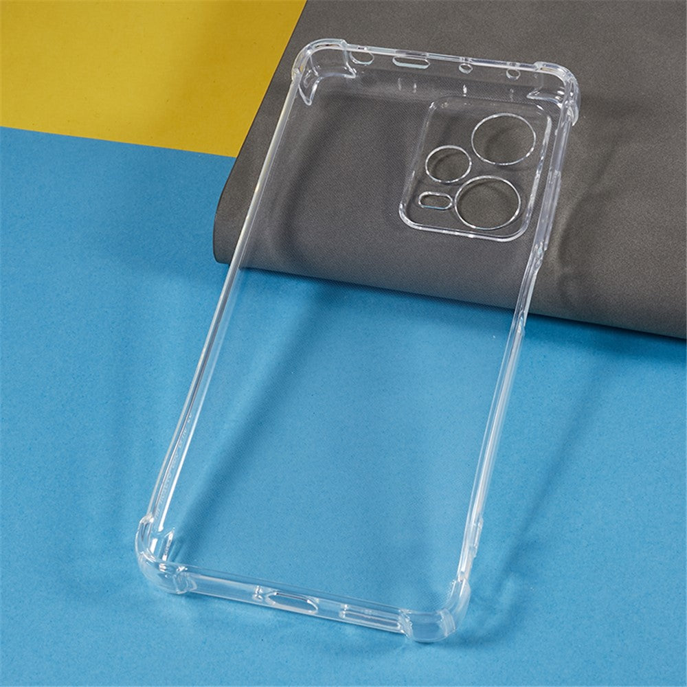 mobilskal för Xiaomi Redmi Note 12 Pro 5G Förstärkta hörn Fallskyddande TPU Transparent Baksida