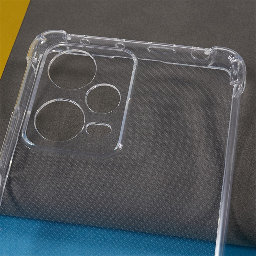 mobilskal för Xiaomi Redmi Note 12 Pro 5G Förstärkta hörn Fallskyddande TPU Transparent Baksida
