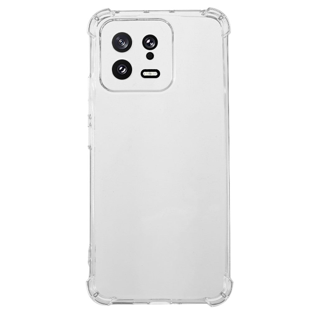 TPU-skal för Xiaomi 13 förstärkta hörn bakstycke reptåligt transparent mobilskal