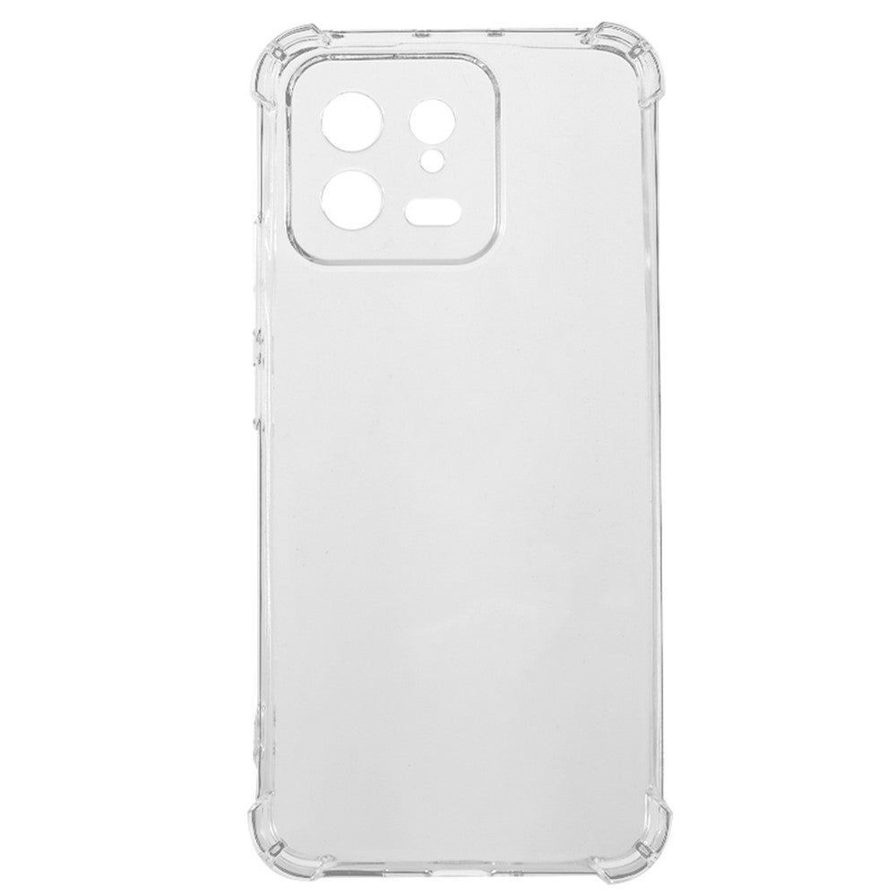 TPU-skal för Xiaomi 13 förstärkta hörn bakstycke reptåligt transparent mobilskal
