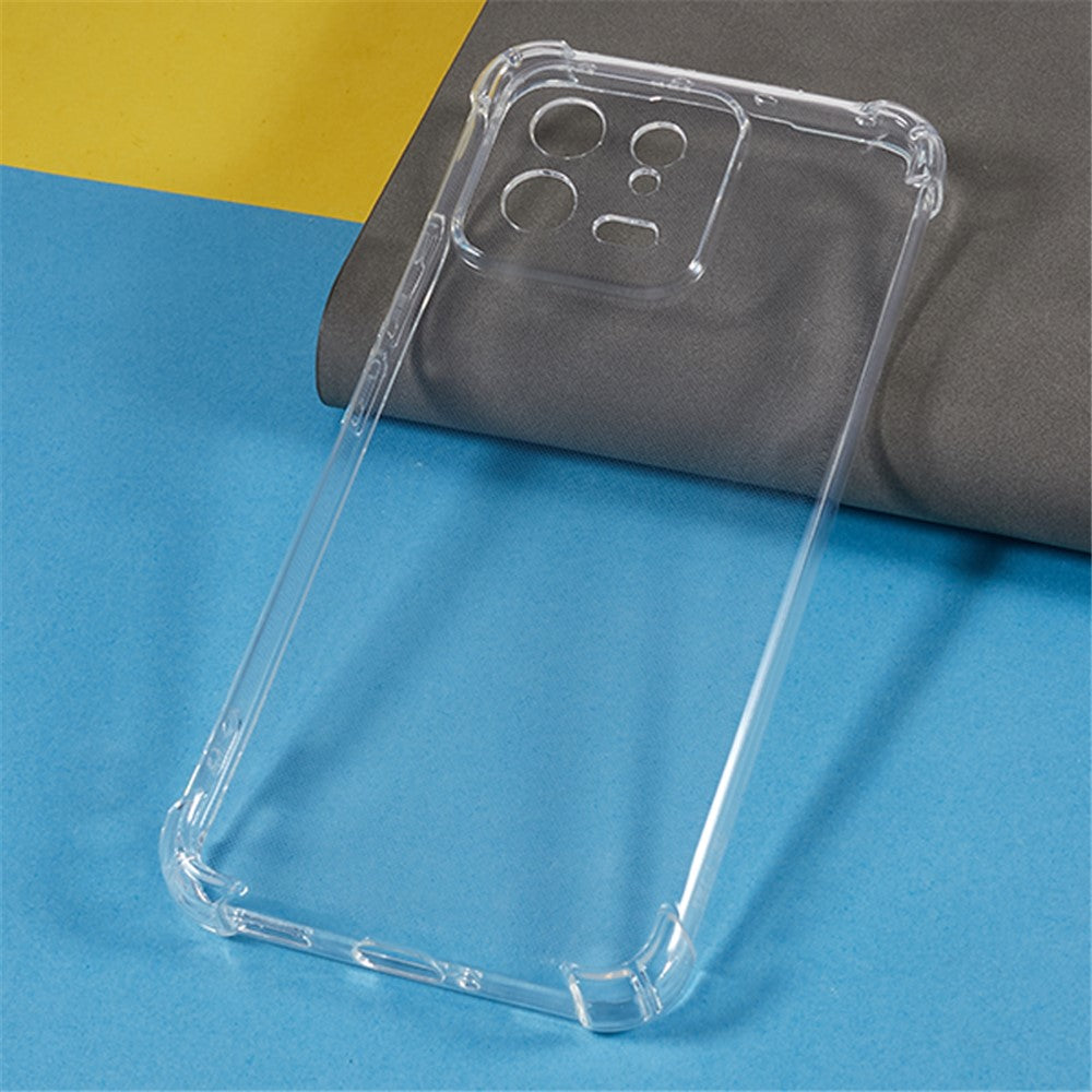 TPU-skal för Xiaomi 13 förstärkta hörn bakstycke reptåligt transparent mobilskal
