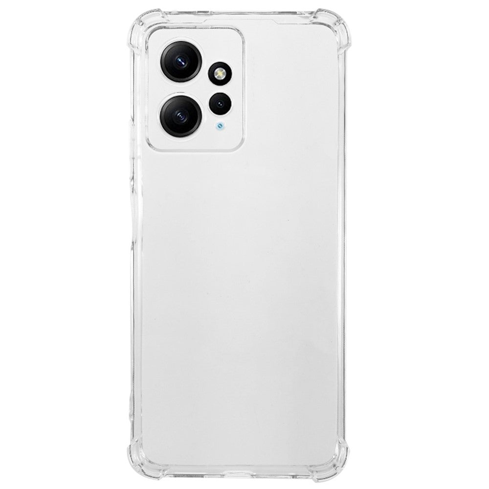 Xiaomi Redmi Note 12 4G Flexibelt TPU-mobilskal Förstärkta hörn Fallskyddande Transparent Skydd