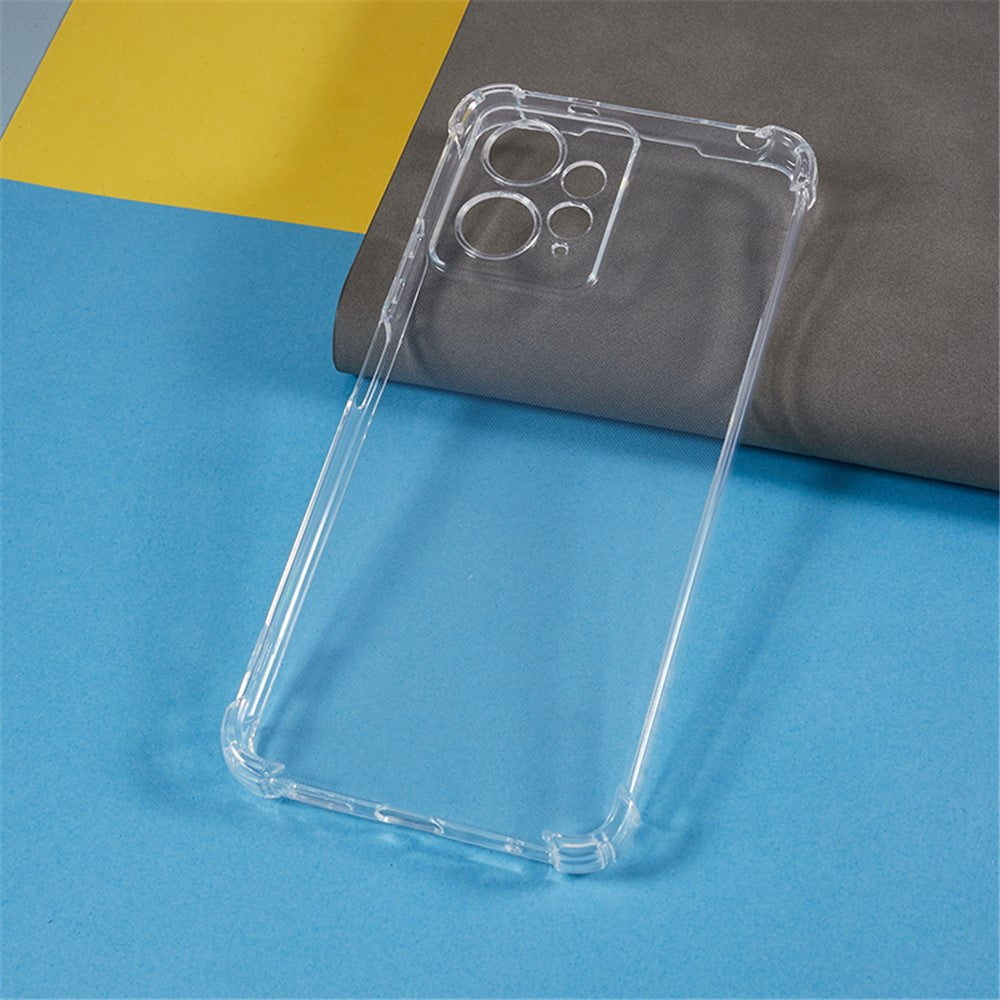 Xiaomi Redmi Note 12 4G Flexibelt TPU-mobilskal Förstärkta hörn Fallskyddande Transparent Skydd