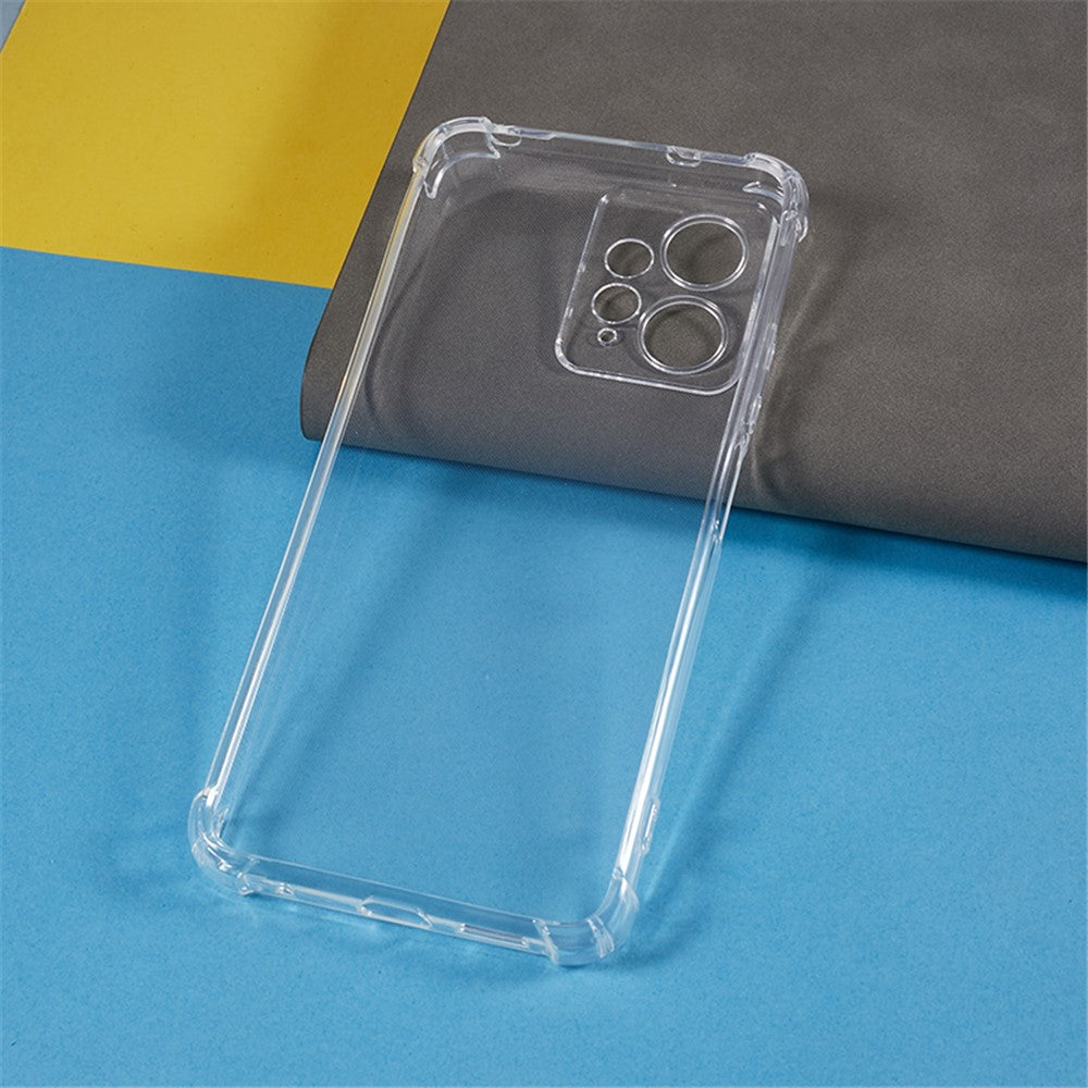 Xiaomi Redmi Note 12 4G Flexibelt TPU-mobilskal Förstärkta hörn Fallskyddande Transparent Skydd