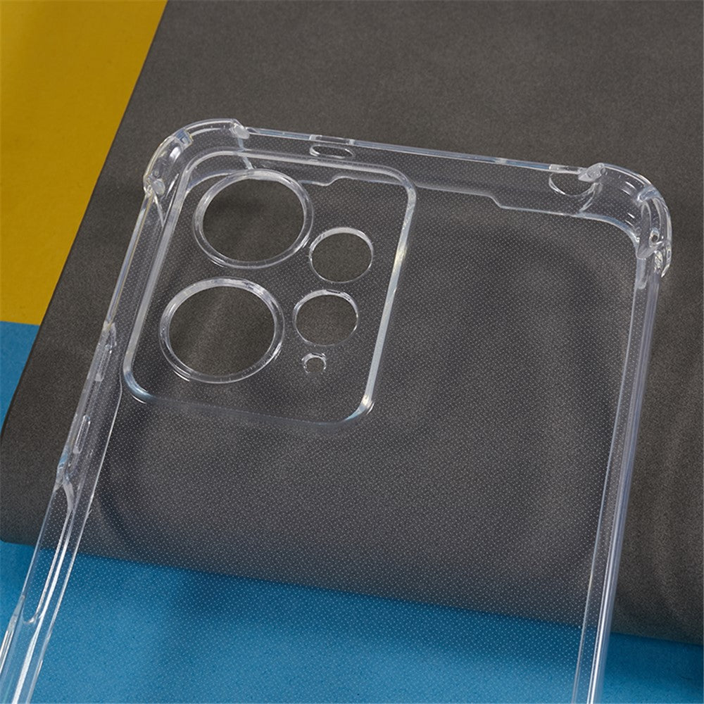 Xiaomi Redmi Note 12 4G Flexibelt TPU-mobilskal Förstärkta hörn Fallskyddande Transparent Skydd