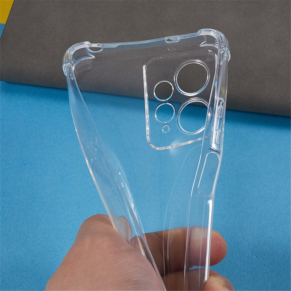 Xiaomi Redmi Note 12 4G Flexibelt TPU-mobilskal Förstärkta hörn Fallskyddande Transparent Skydd