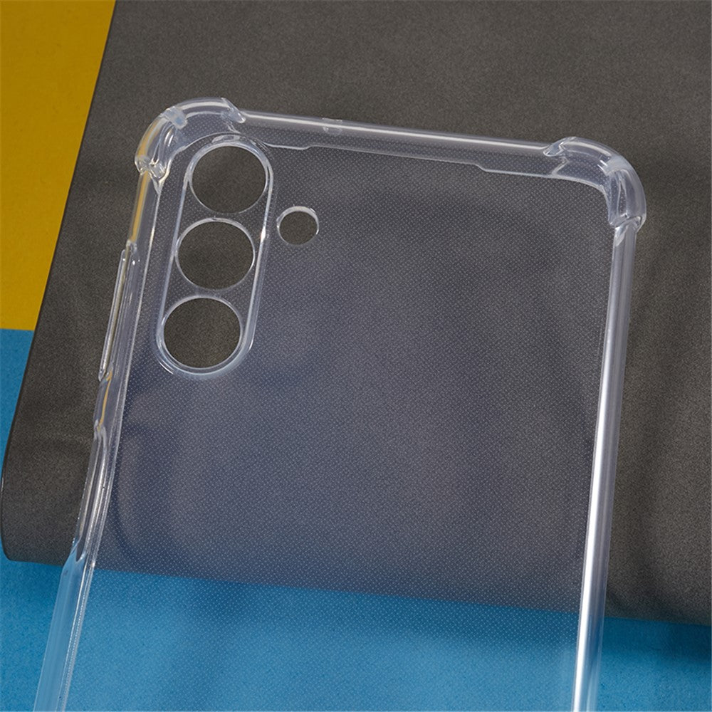 Samsung Galaxy A13 5G / A04s 4G (164,7 mm) gennemsigtigt TPU-mobilcover med forstærkede hjørner og faldsikret etui