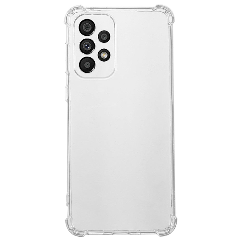 Til Samsung Galaxy A33 5G Blød TPU Telefoncover Gennemsigtigt Forstærkede Hjørner Anti-fald Cover