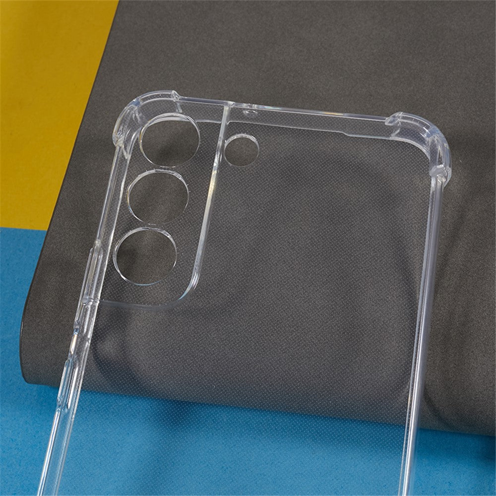 Til Samsung Galaxy S22 5G Bagcover Gennemsigtigt Forstærkede Hjørner Anti-drop TPU Telefoncover