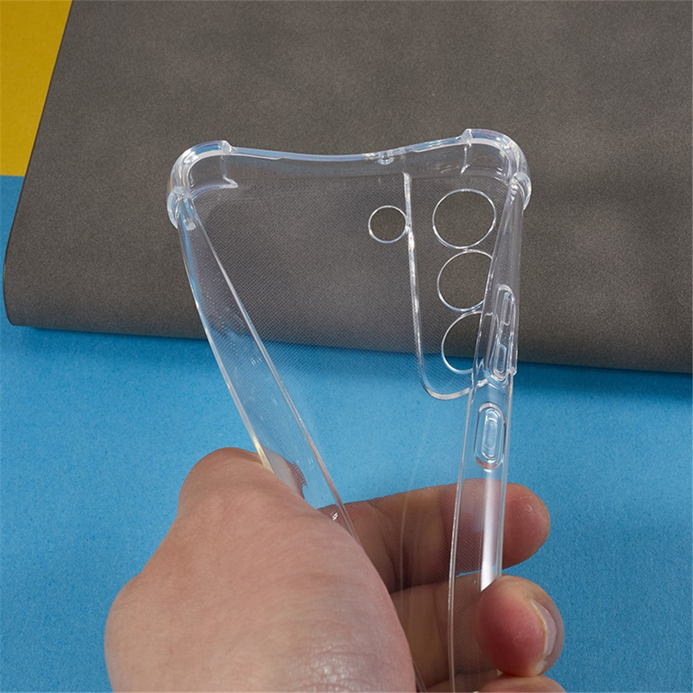 Til Samsung Galaxy S22 5G Bagcover Gennemsigtigt Forstærkede Hjørner Anti-drop TPU Telefoncover