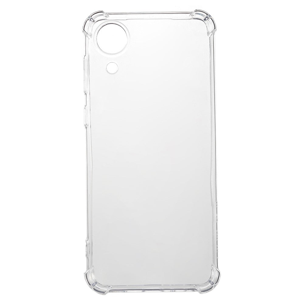Til Samsung Galaxy A03 Core blødt TPU telefoncover, forstærket hjørne gennemsigtigt etui