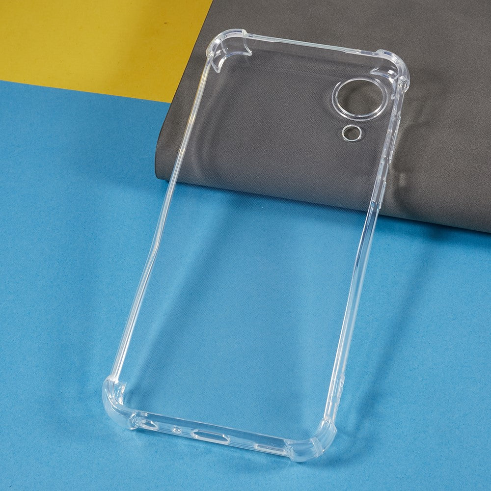 Til Samsung Galaxy A03 Core blødt TPU telefoncover, forstærket hjørne gennemsigtigt etui