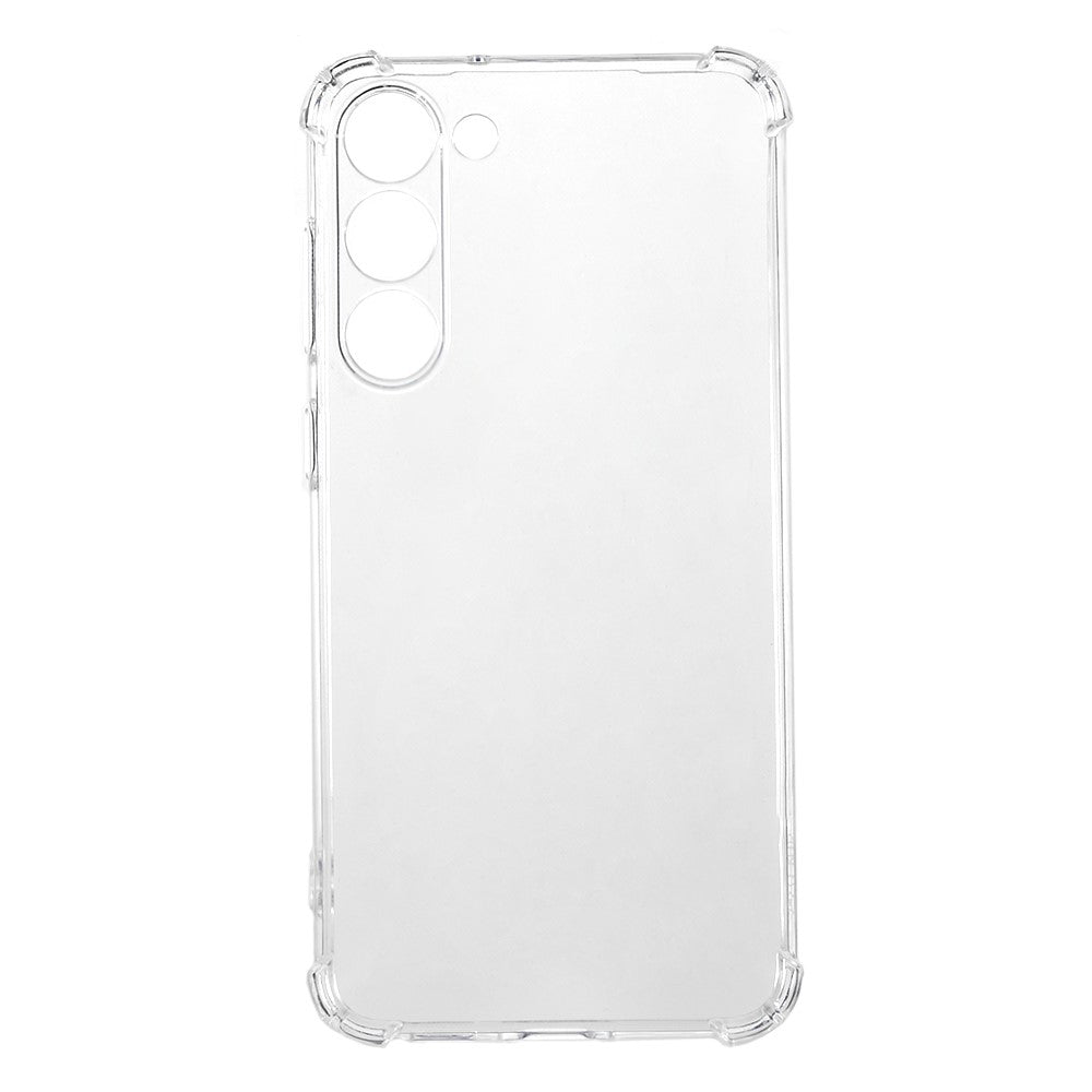 For Samsung Galaxy S23+ Transparent TPU Case Reinforced Corners Shockproof Phone Cover