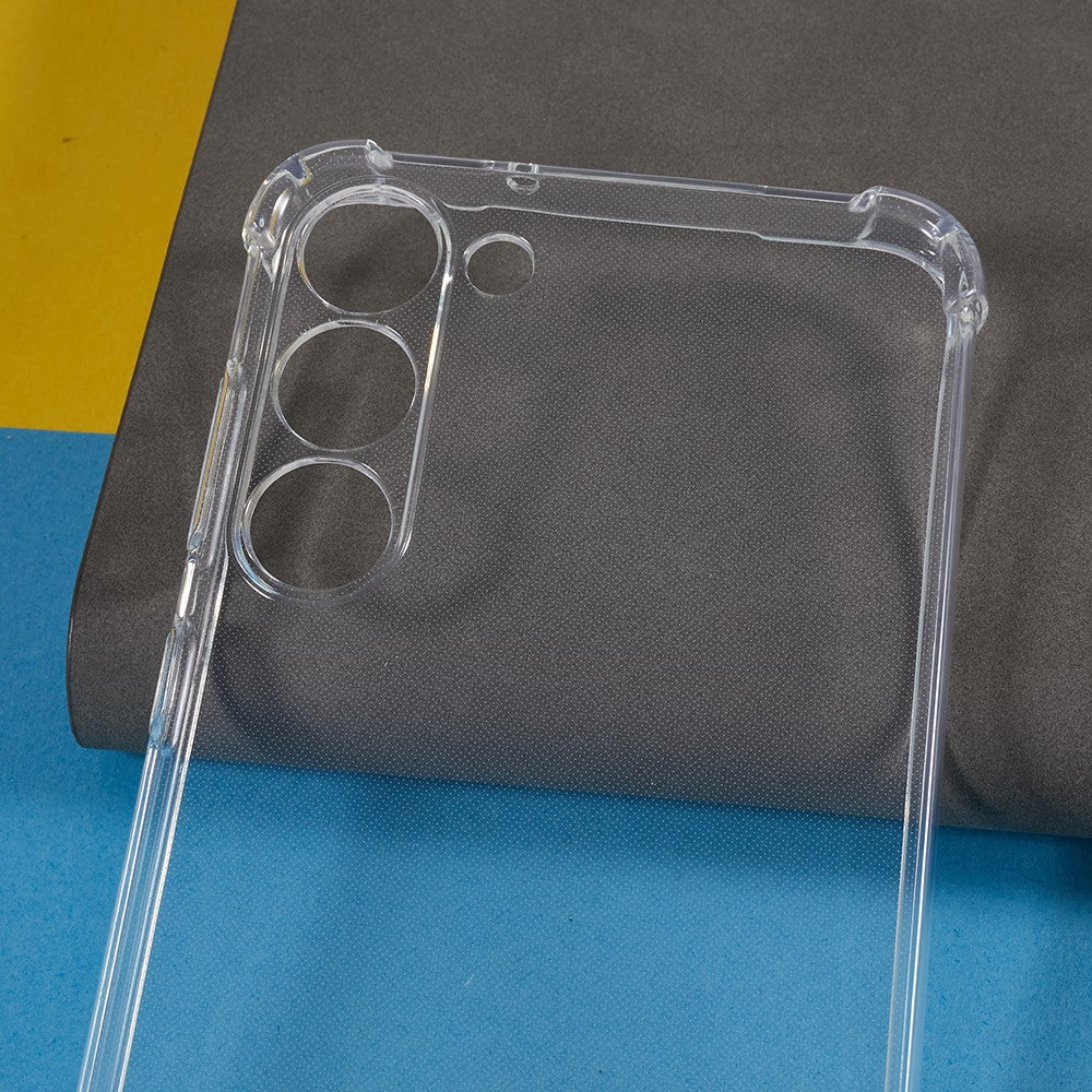 For Samsung Galaxy S23+ Transparent TPU Case Reinforced Corners Shockproof Phone Cover