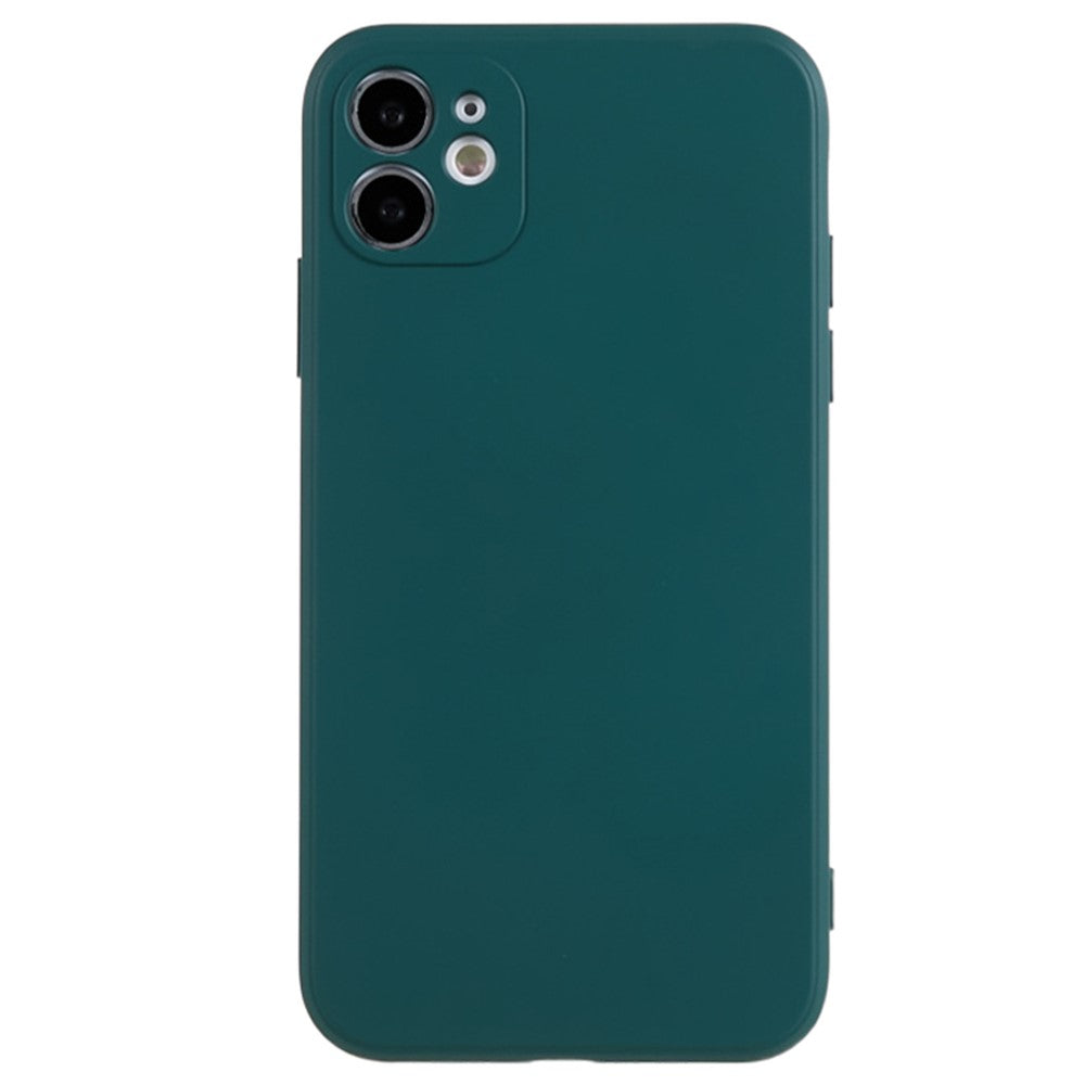 For iPhone 11 Soft TPU Rubberized Cover Fiber Lining Cushion Anti-Scratch Phone Case