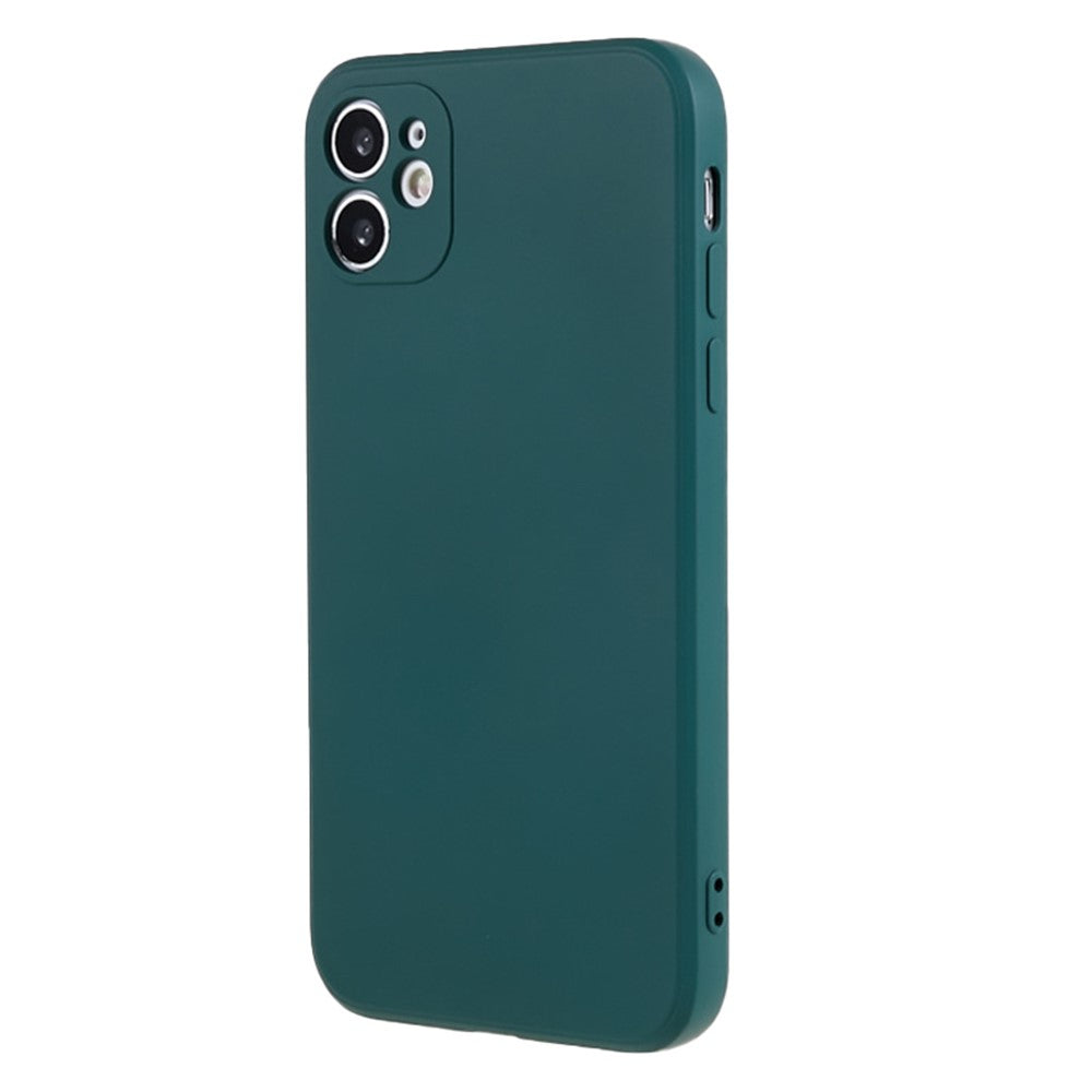 For iPhone 11 Soft TPU Rubberized Cover Fiber Lining Cushion Anti-Scratch Phone Case