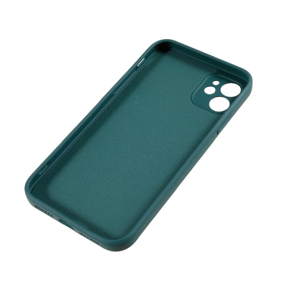 For iPhone 11 Soft TPU Rubberized Cover Fiber Lining Cushion Anti-Scratch Phone Case