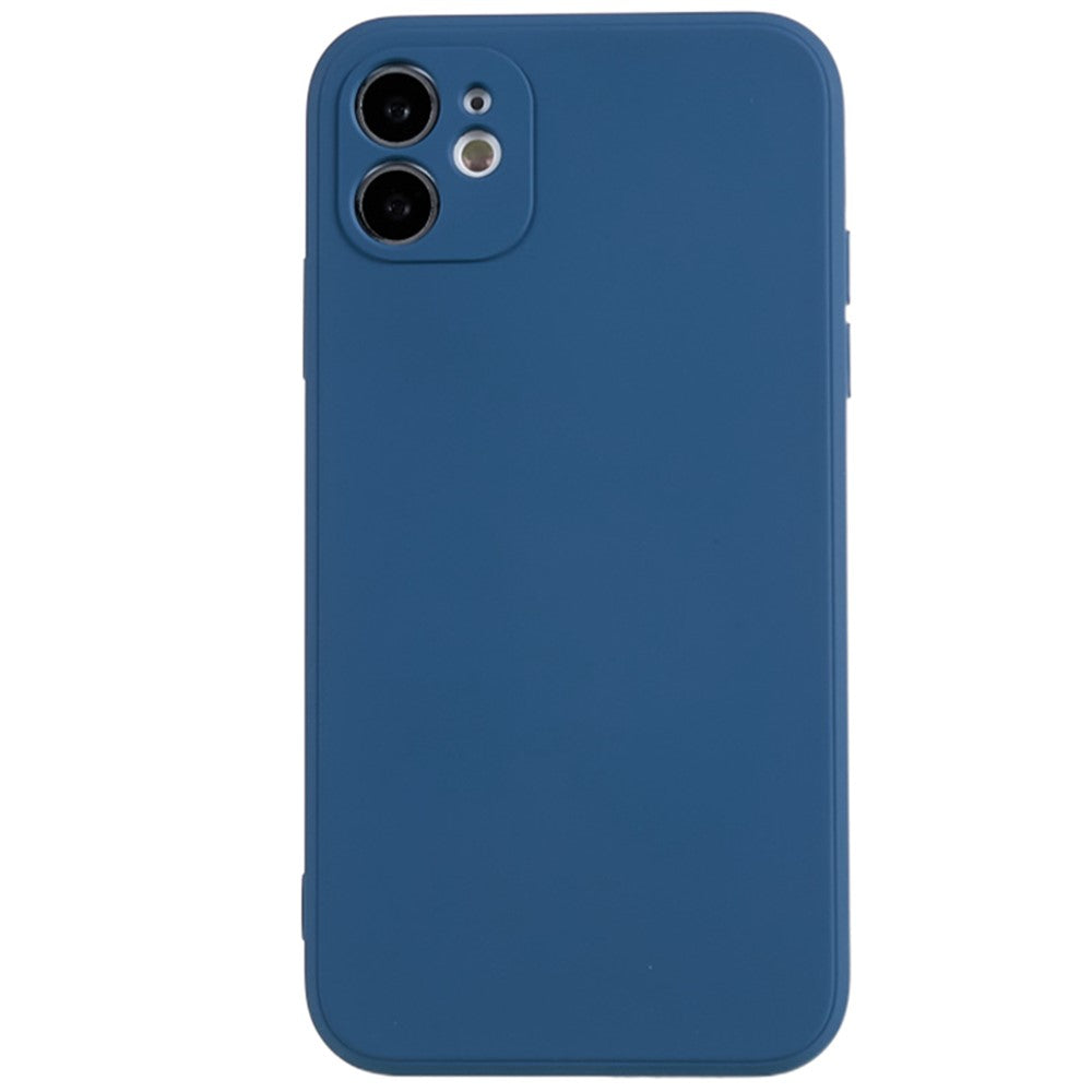 For iPhone 11 Soft TPU Rubberized Cover Fiber Lining Cushion Anti-Scratch Phone Case