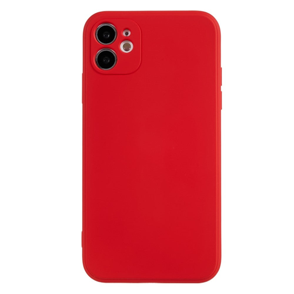 For iPhone 11 Soft TPU Rubberized Cover Fiber Lining Cushion Anti-Scratch Phone Case