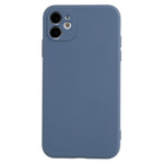 For iPhone 11 Soft TPU Rubberized Cover Fiber Lining Cushion Anti-Scratch Phone Case