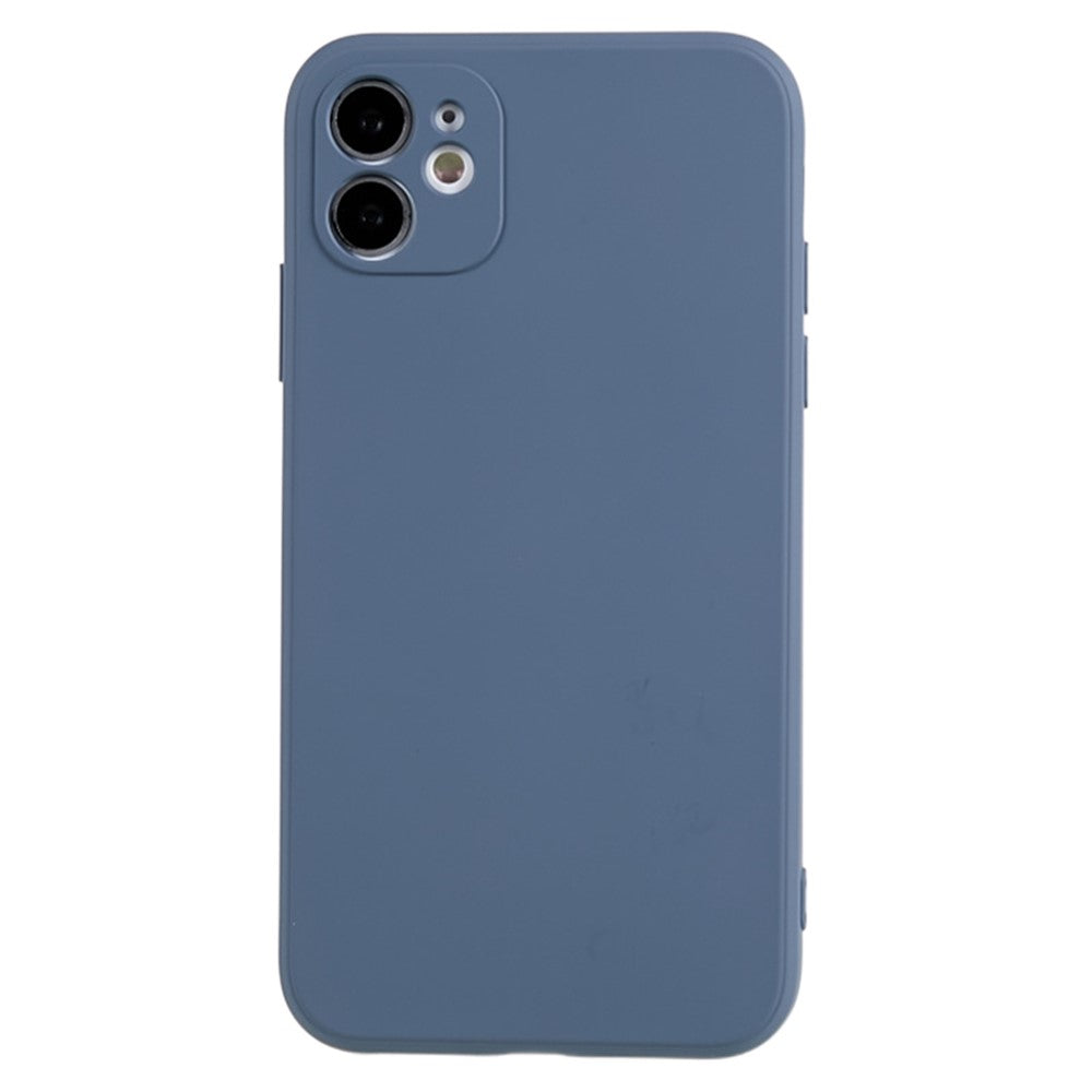 For iPhone 11 Soft TPU Rubberized Cover Fiber Lining Cushion Anti-Scratch Phone Case