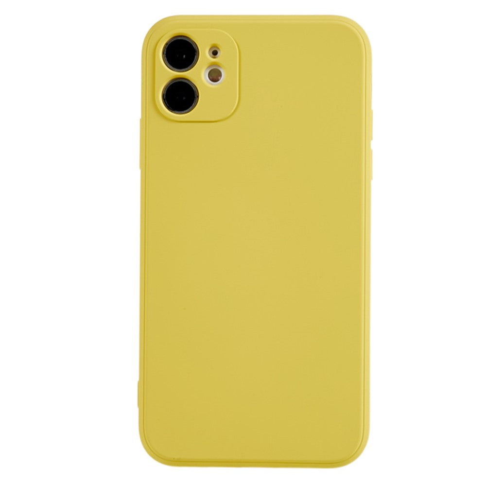 For iPhone 11 Soft TPU Rubberized Cover Fiber Lining Cushion Anti-Scratch Phone Case