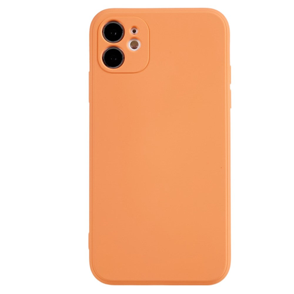 For iPhone 11 Soft TPU Rubberized Cover Fiber Lining Cushion Anti-Scratch Phone Case