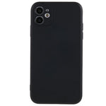 For iPhone 11 Soft TPU Rubberized Cover Fiber Lining Cushion Anti-Scratch Phone Case