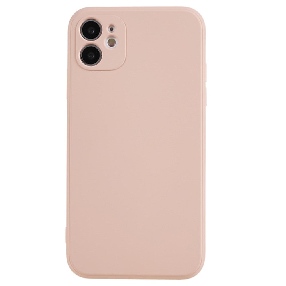 For iPhone 11 Soft TPU Rubberized Cover Fiber Lining Cushion Anti-Scratch Phone Case
